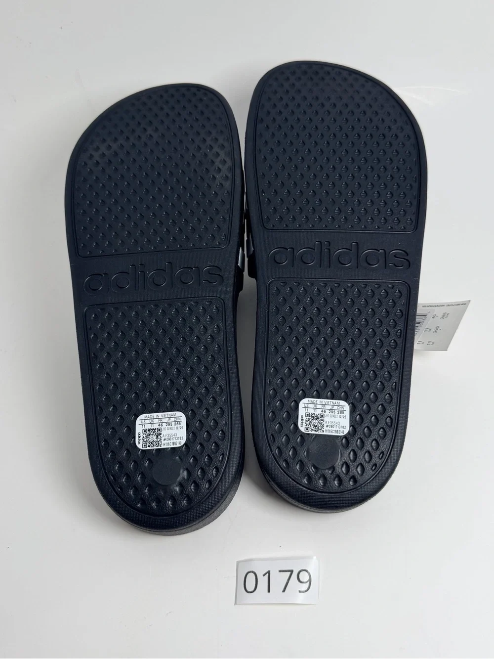 adidas Black and White Adilette Slide Sandals